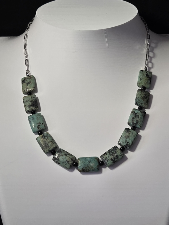 Artisan Jewelry - African Turquoise Stone Necklace